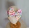 Pastel Check Plaid Knit Hair Bow - Headwrap - Clip - Pigtail Bows - Headband - Peach - Easter - Rainbow - Spring - Birthday - Purple - Mint product 1